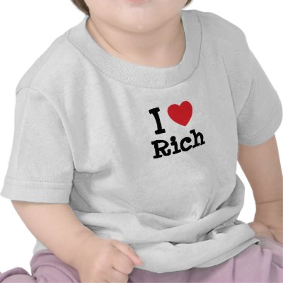 I love Rich heart custom personalised Tee Shirts by funnycustomtshirts