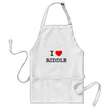 I Love Riddle Apron