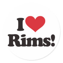 I Love Rims! Sticker