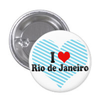 I Love Rio de Janeiro, Brazil Pinback Button