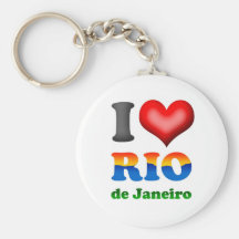 I Love Rio de Janeiro, Brazil The Wonderful City Keychain