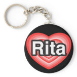 I love Rita. I love you Rita. Heart keychains