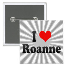 I Love Roanne, France Buttons
