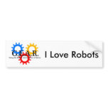 I Love Robots bumper stickers