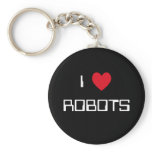 I Love Robots keychains