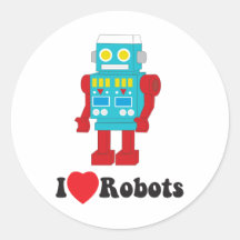I Love Robots! Sticker