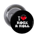 I love rock and roll pinback button