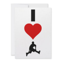 I Love Rollerblading (Vertical) Personalized Invite