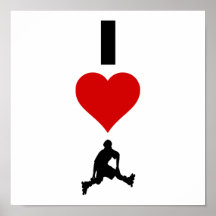 I Love Rollerblading (Vertical) Poster