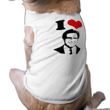 I LOVE ROMNEY 2012 PET T-SHIRT