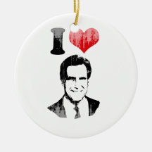 I LOVE ROMNEY 2012.png Christmas Tree Ornament