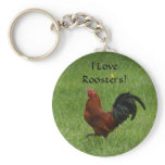 I Love Roosters! - keychain