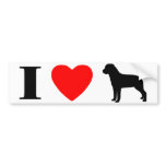 I Love Rottweilers Bumper Sticker bumper stickers