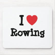 I love Rowing heart custom personalised Mousepad