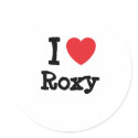I love Roxy heart T-Shirt stickers