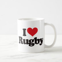 I Love Rugby Coffee Mugs