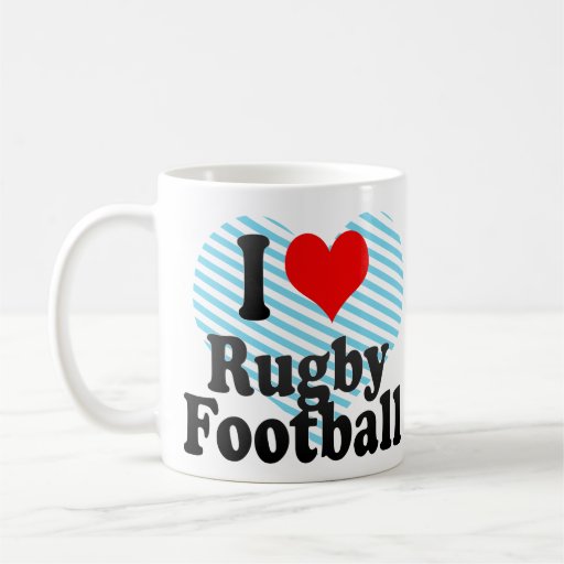 I love Rugby Football Mug