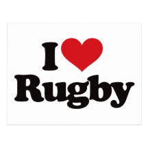I Love Rugby Post Card