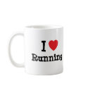 I love Running heart custom personalised mugs