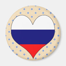 I Love Russia Refrigerator Magnet