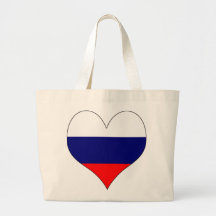 I Love Russia Tote Bags