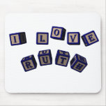 I love Ruth toy blocks in blue. Mouse Pads