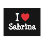 I love Sabrina heart T-Shirt postcards