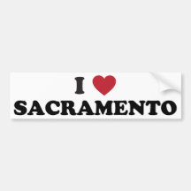 I Love Sacramento California Bumper Sticker