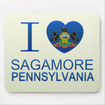 I Love Sagamore, PA Mousepads