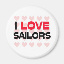 I LOVE SAILORS REFRIGERATOR MAGNET