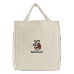 I Love Saint Bernards Embroidered Bag embroidered bags