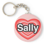 I love Sally. I love you Sally. Heart keychains