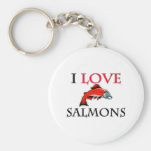I Love Salmons Key Chains