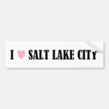 I LOVE SALT LAKE CITY BUMPER STICKER