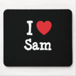 I love Sam heart custom personalised mousepads