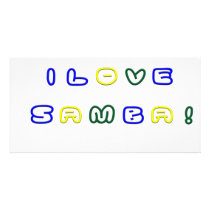 I Love Samba Photo Card Template