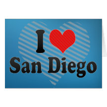 I Love San Diego Greeting Cards