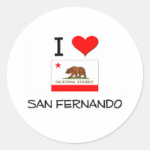 I Love SAN FERNANDO California Stickers