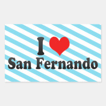 I Love San Fernando, Philippines Rectangular Sticker