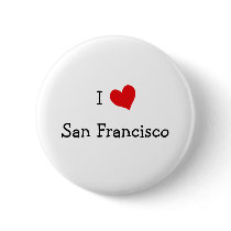 I Love San Francisco Pinback Button