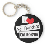 I Love San Francisco California keychains