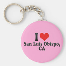 I Love San Luis Obispo,+CA Keychain