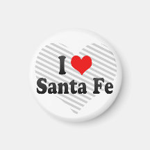 I Love Santa Fe, United States Refrigerator Magnets