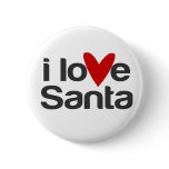 i love Santa with heart buttons