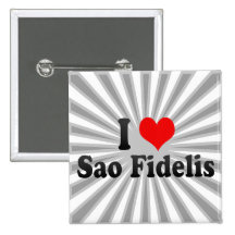 I Love Sao Fidelis, Brazil Pin