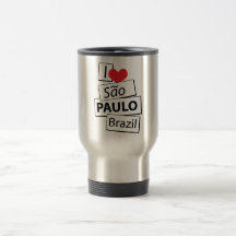 I Love Sao Paulo Brazil Coffee Mugs