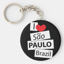 I Love Sao Paulo Brazil Keychain