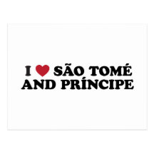 I Love São Tomé and Príncipe Postcards