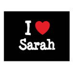 I love Sarah heart T-Shirt Postcards