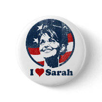 I Love Sarah Palin button